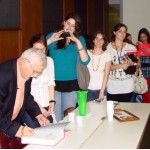 The line up for signing books in Rio 2012