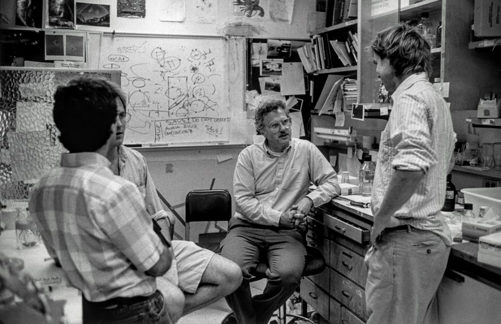 Bruce Alberts in the lab, XX year.