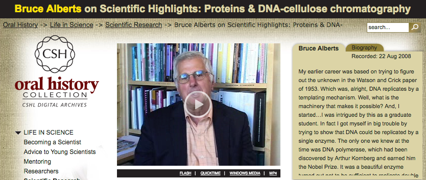 Cold Spring Harbor Oral History Collection