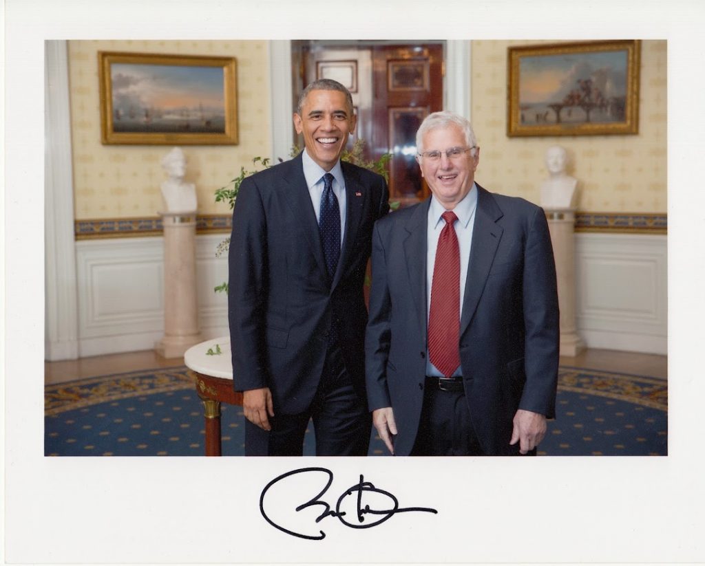 Receiving the National Medal of Science from President Obama at the White House on November