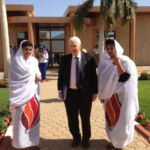 Bruce Alberts with Future University students