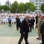 On a visit to a Chinese medical university.