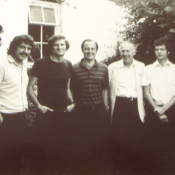 Authors and editor of the first Molecular Biology of the Cell, published in 1983. Image ©Keith Roberts.