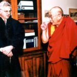 Receiving an honorary doctorate at Emory University with His Holiness the Dalai Lama, 1998.