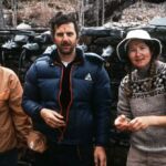 Bruce with John Sedat (not in photo) and Liz Blackburn and Sherpa guide in Nepal, 1978.