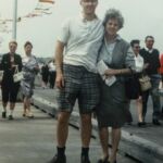 Bruce with his mother, 1961.