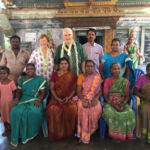 In Pondicherry, India, with wife Betty and Indian friends